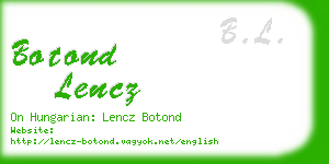 botond lencz business card